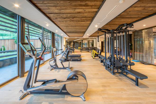 Innenansicht Fitnessstudio in der Golf Lodge