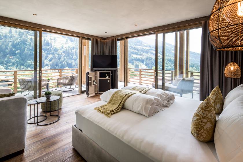 Doppelzimmer mit Panoramablick auf die Südtiroler Alpen