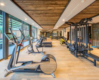 Innenansicht Fitnessstudio in der Golf Lodge