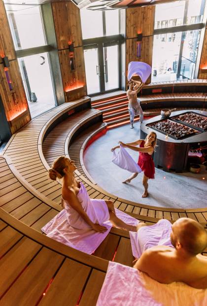 Paar in der Eventsauna