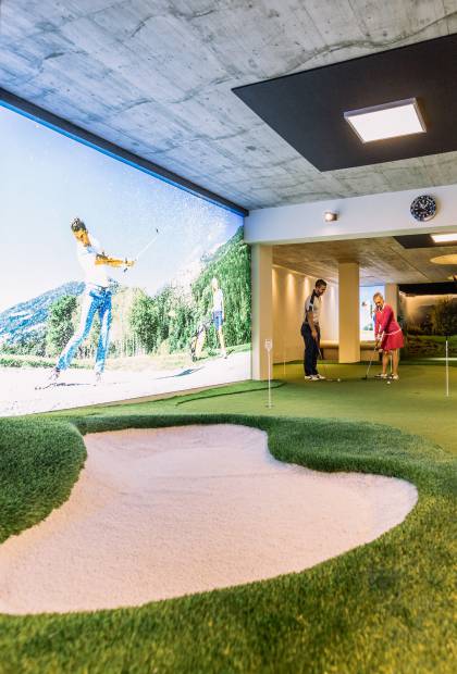 Indoor Golf in der Golf Lodge
