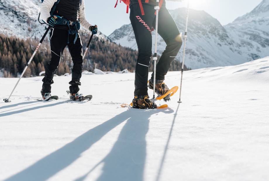 Schneeschuhwanderer in Südtirol