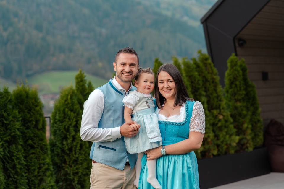 Michael & Elena Fink with Sofie: Junior manager & sommelier - Andreus Resorts