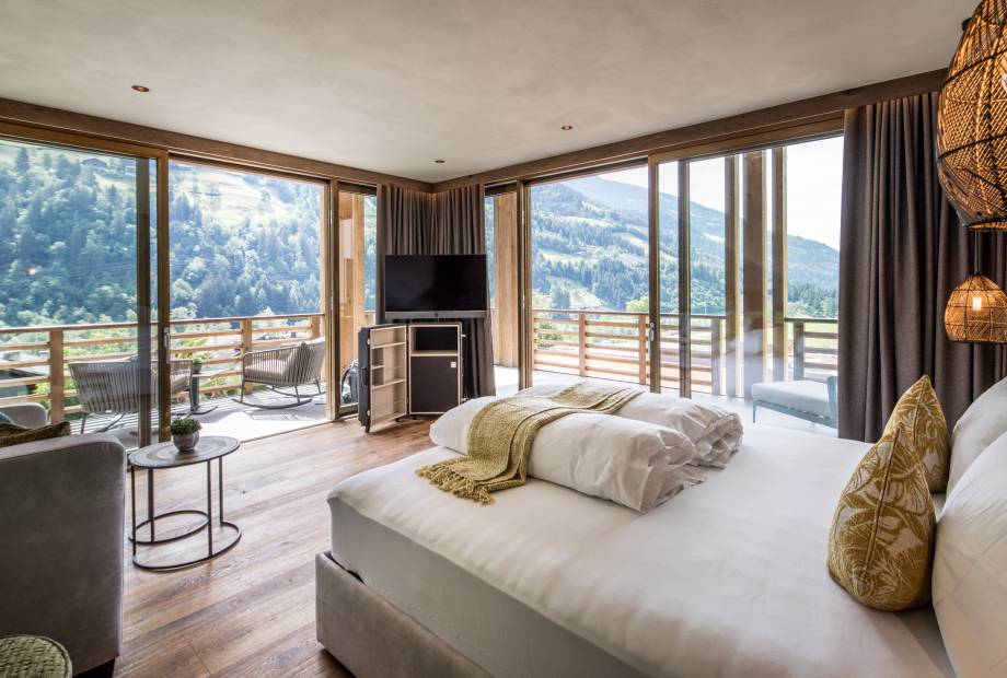 Doppelzimmer mit Panoramablick über die Südtiroler Alpen